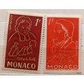 Monaco - 1954 - De la Salle and St Frances de Paul - 2 Unused Hinged stamps