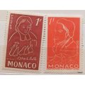 Monaco - 1954 - De la Salle and St Frances de Paul - 2 Unused Hinged stamps