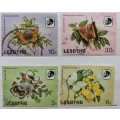 Lesotho - 1984 - Butterflies - 4 Used stamps