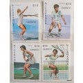 Nicaragua - 1987 - Tennis - CAPEX - 4 Used stamps