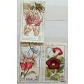 Romania - 1965 - Botanical Garden Cluj - 3 Used stamps