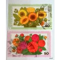 Germany - 1976 - Charity stamps - Flowers - 2 Used stamps
