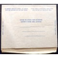 Union of South Africa - 1 Letter Card - Unused