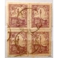 Poland - 1925 - Sigismund Monument, Warsaw - Block of 4 Used stamps