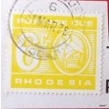 Rhodesia - 1970 - Decimal Issue Postage Due - 6c (yellow) Used, on paper