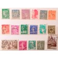 France - Mixed Lot of 17 Used stamps