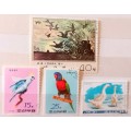 Korea - Mixed Lot of 4 Used Hinged stamps - Theme: Birds