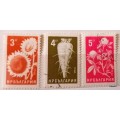 Bulgaria - 1965 - Agricultural products - 3 Used Hinged stamps