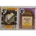 Zanzibar - 1963 - Independence - 2 Used Hinged stamps