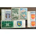 France - Mixed Lot of 7 Unused stamps (1 with Hinge Mark)