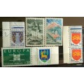 France - Mixed Lot of 7 Unused stamps (1 with Hinge Mark)