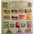 Portuguese Mozambique - 16 Used stamps (Hinged) on Album Sheet