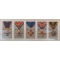 RSA - 1990 - The National Orders Medals - Strip of 5 Unused stamps