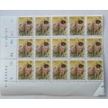 RSA - 1976 - 3rd Definitive Series (Protea) - 3c - Block of 15 Unused stamps