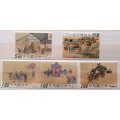Taiwan - 1969 - Cathay Paintings - Set of 5 Mint stamps (3 single and 1 pair)