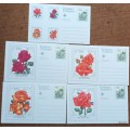 RSA - 1979 - Stationery Prepaid Postcards - Roses - 3c prepaid - Set Of 5 Unused