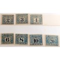 Canada - 1915 - Two Leaf Excise Tax - 7 Unused Hinged Revenue stamps