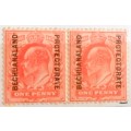 Bechuanaland - 1904-13 - Edward VII Defin - Bechuanaland Protectorate Ovpt - Pair Unused 1d stamps