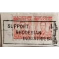 Southern Rhodesia - 1937 - George VI Pair - On paper with `Support Rhodesian Industries` Slogan