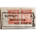 Southern Rhodesia - 1937 - George VI Pair - On paper with `Support Rhodesian Industries` Slogan