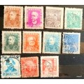 Brazil - Mixed Lot of 11 Used (some Hinged) stamps