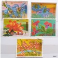Equatorial Guinea - Theme:  Flowers - 5 Used stamps (note creased paper)