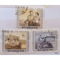 China (People`s Republic) - 1955 - 5 Year Plan - 3 Used stamps