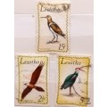 Lesotho - 1971 - Birds - 3 Used stamps