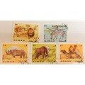 Ajman - 1969 - Wild Animals - 5 Cancelled stamps