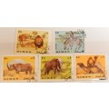 Ajman - 1969 - Wild Animals - 5 Cancelled stamps