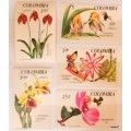 Colombia - 1967 - Orchids/Flowers - Set of 5 Mint stamps