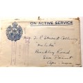 Envelope - On Active Service - 1941 No. 1 Air Depot SAAF Voortrekkerhoogte to Cape Town Address