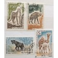 Islamic Republic of Mauritania - 1963 - Native Fauna Series - 4 Cancelled stamps