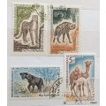 Islamic Republic of Mauritania - 1963 - Native Fauna Series - 4 Cancelled stamps