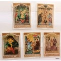 Yugoslavia - 1968 - Icon Paintings - 5 Cancelled Hinged stamps