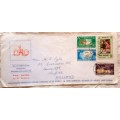 New Hebrides - Airmail Envelope - Posted to England - 4 Used stamps