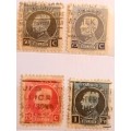 Belgium - 1921/25  - King Albert I - 4 Used stamps