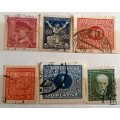 Czechoslovakia - Mixed Lot 4 Used stamps and 2 Used Postage Due stamps
