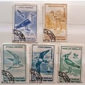Romania - 1991 - Birds - 5 Used Hinged stamps