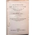 Elements of Agriculture - W Fream - Hardcover 1919 Tenth Edition