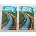 Rhodesia - 1965 - Water Conservation - Pair of Unused stamps