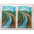 Rhodesia - 1965 - Water Conservation - Pair of Unused stamps