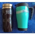 2 Unused Insulated drinking mugs with Religious slogans