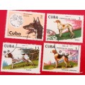 Cuba - 1976 - Dogs - 4 Cancelled stamps
