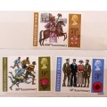 GB - 1971 - British Anniversaries (British Legion, City of York, Rugby Union) Set of 3 Mint stamps