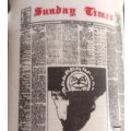Crescent Ware Newspaper Tankard For Sunday Times 75 years 1981