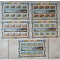 Lesotho - 1982 - Scouts - Set of 5 Full Sheets of 8 stamps - Mint