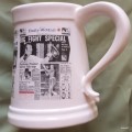 Crescent Ware Newspaper Tankard with 2 Boxing Headlines