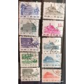 China (Peoples Republic) - 1961 - Definitives - 10 Used stamps (Set has 12 stamps)