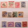 Uruguay - Mixed Lot of 12 Used and Unused Hinged stamps